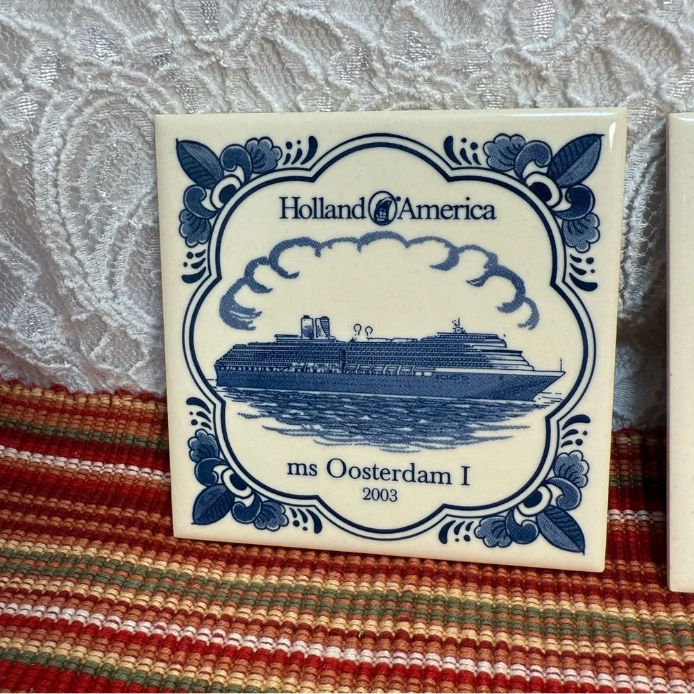 Vintage Holland America Coasters Set - ms Oosterdam I 2003